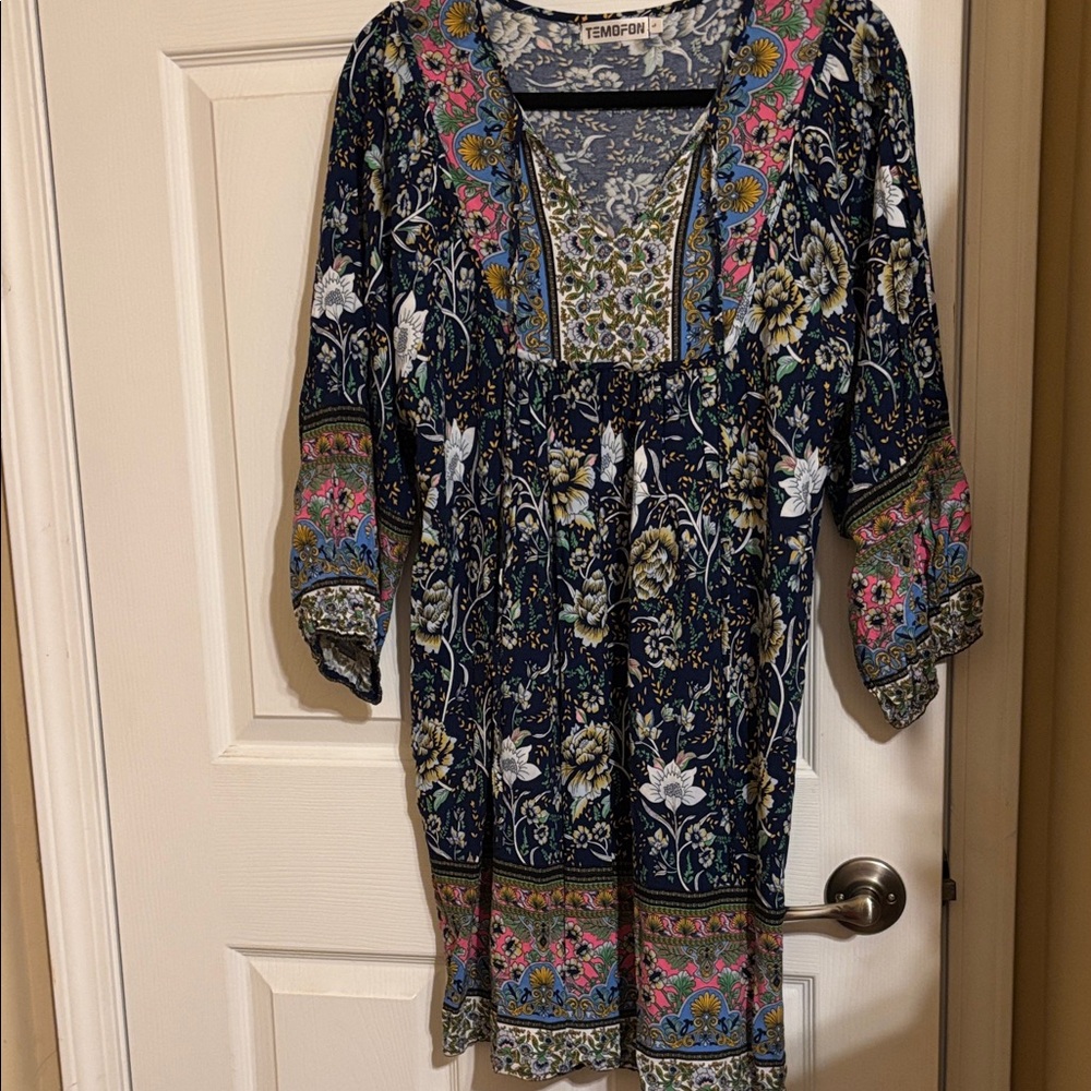 Floral Print Dress - Multicolor